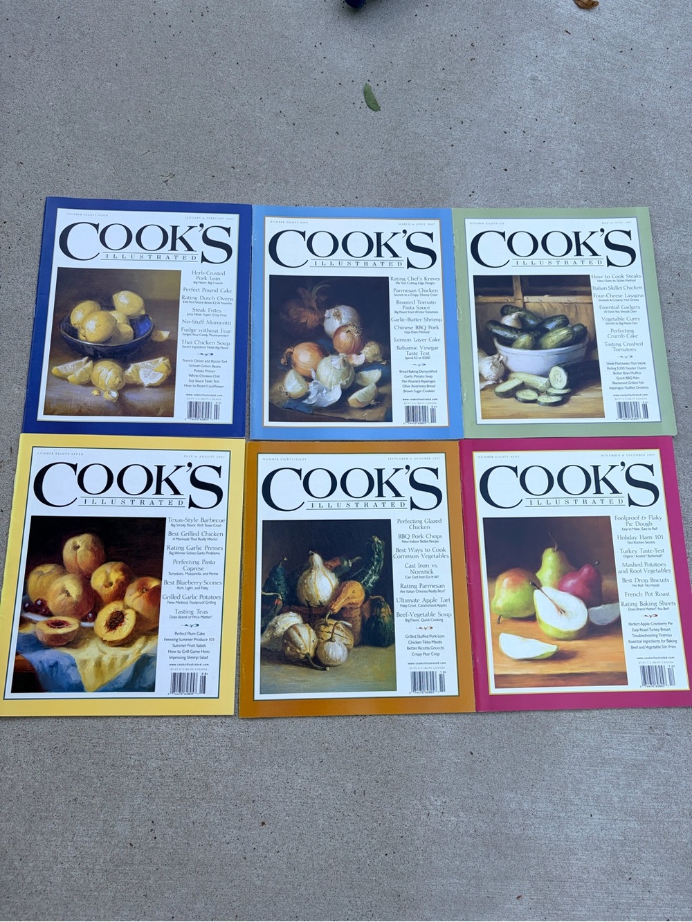 2007 Cook’s Illustrated complete collection- 6 issues